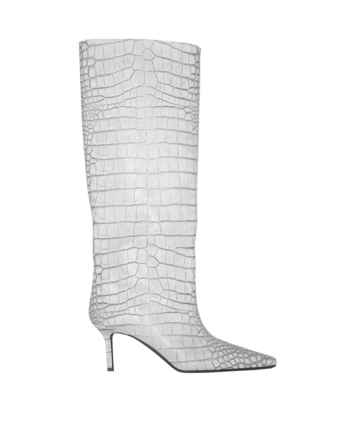 Embossed Knee High Boot