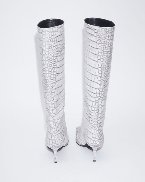 Embossed Knee High Boot