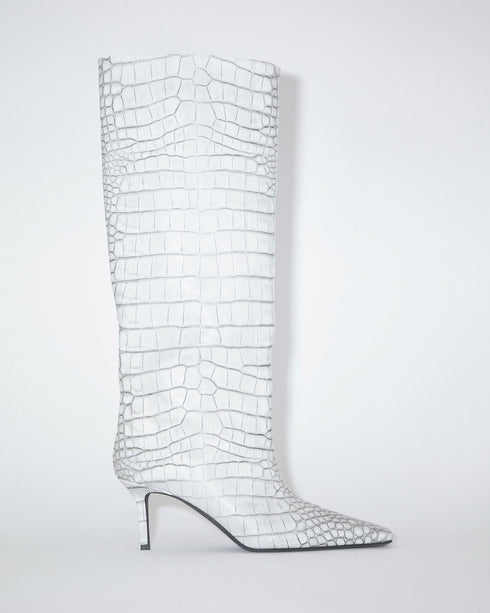 Embossed Knee High Boot