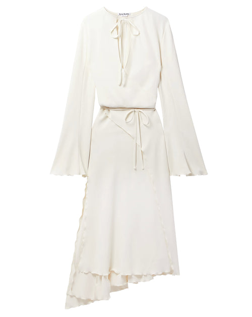 Crepe Tie-Up Wrap Dress