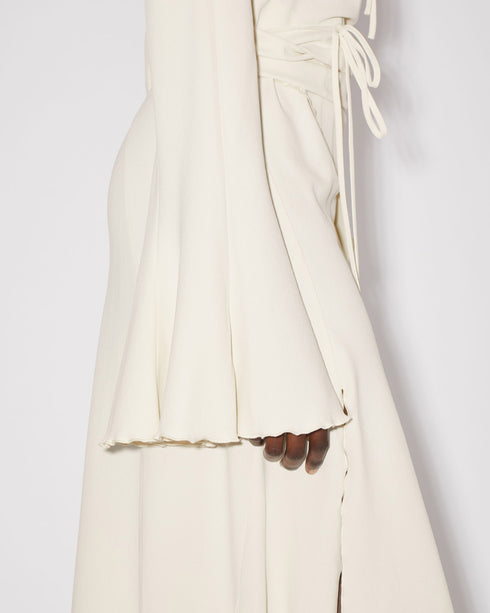 Crepe Tie-Up Wrap Dress