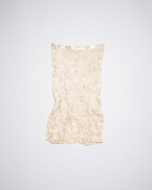 Crinkle Light Satin Midi Skirt