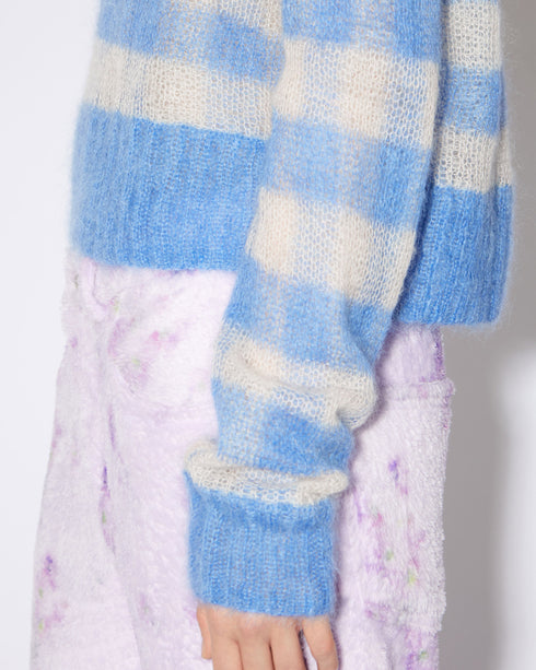 Gingham Double Mohair Sweater