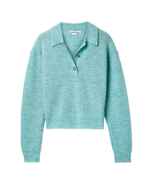 Summer Alpaca Polo Sweater