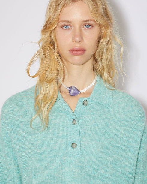 Summer Alpaca Polo Sweater