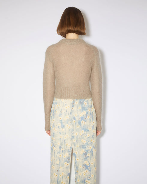 Double Mohair V-Neck Sweater