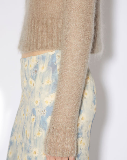 Double Mohair V-Neck Sweater