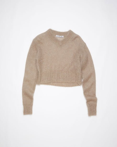 Double Mohair V-Neck Sweater