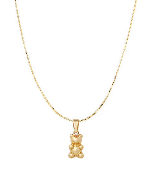 Gold Nostalgia Bear Necklace