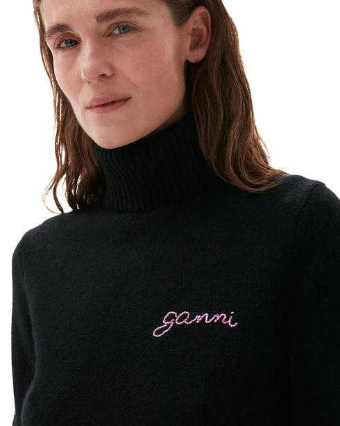 Cashmere Mix Knit Rollneck Pullover