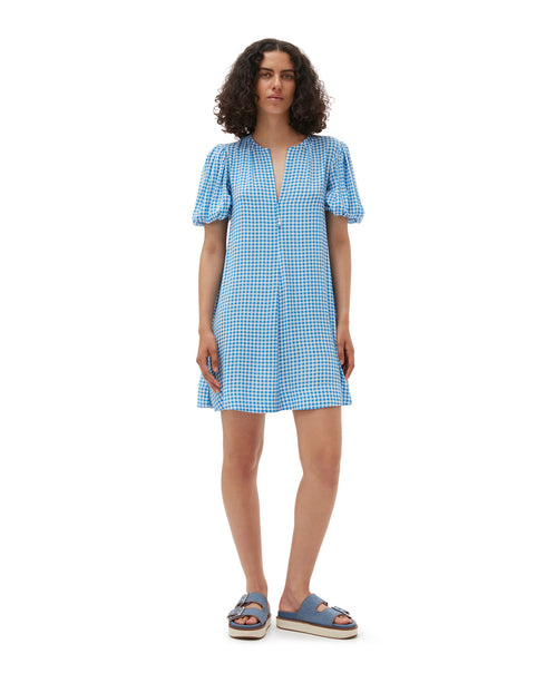 Printed Crepe Mini Dress