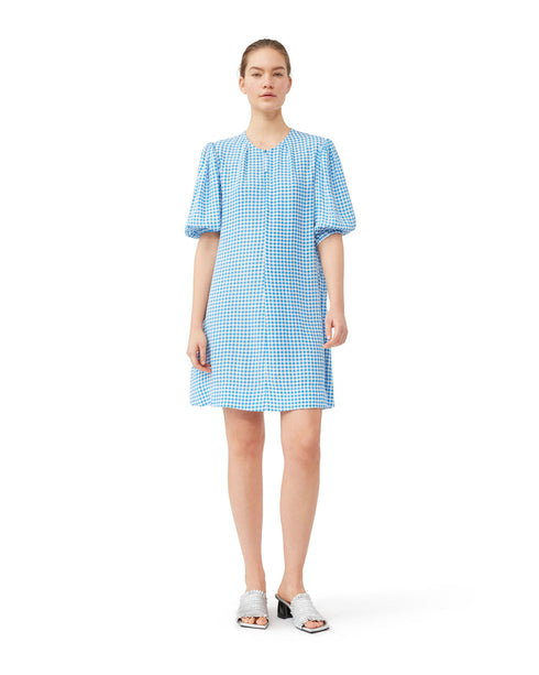 Printed Crepe Mini Dress