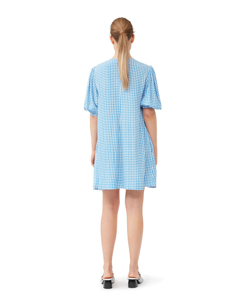 Printed Crepe Mini Dress