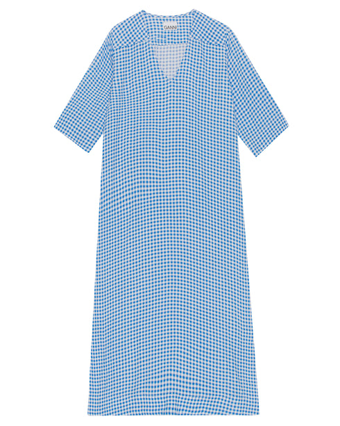 Printed Crepe Midi Dress