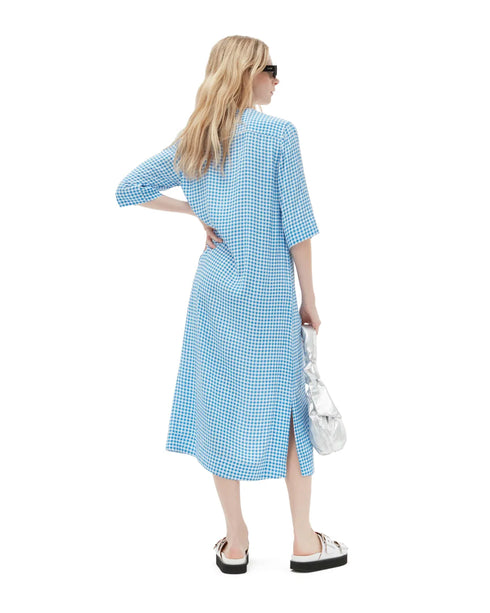 Printed Crepe Midi Dress