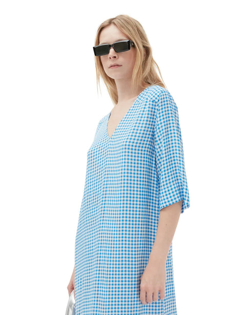 Printed Crepe Midi Dress