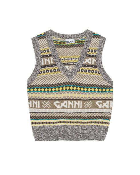 Graphic Jacquard Vest