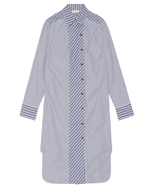 Stripe Cotton Shirt Dress