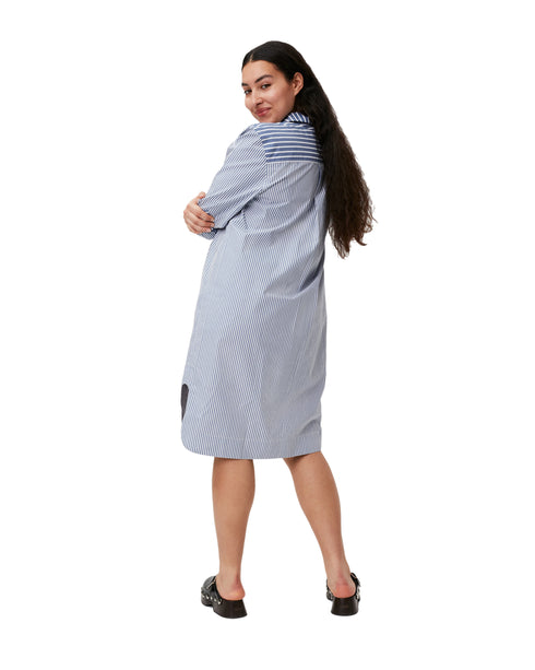Stripe Cotton Shirt Dress