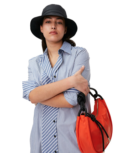 Stripe Cotton Shirt Dress