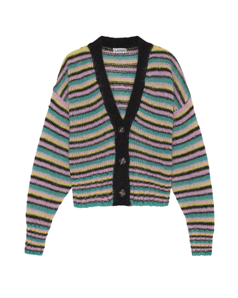 Striped Mohair Cardigan GANNI WORKSHOP