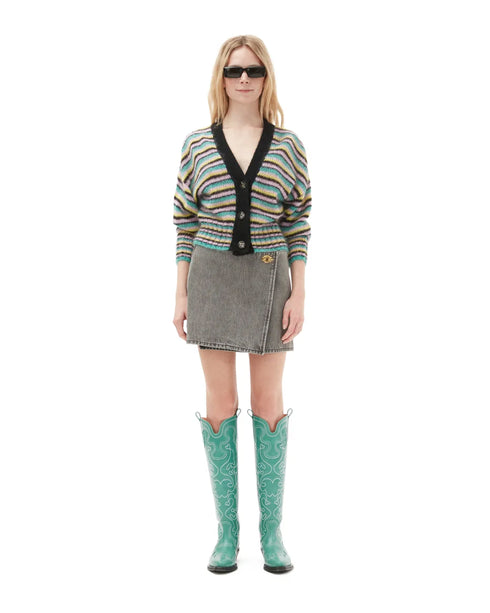 Striped Mohair Cardigan