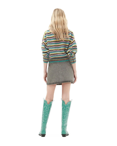 Striped Mohair Cardigan