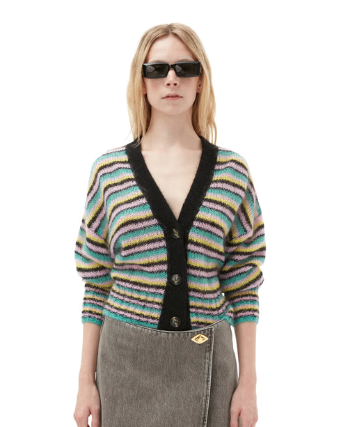 Striped Mohair Cardigan