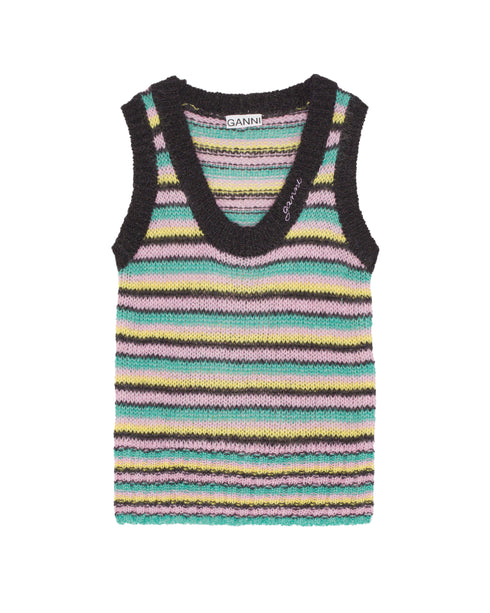 Striped Mohair Vest