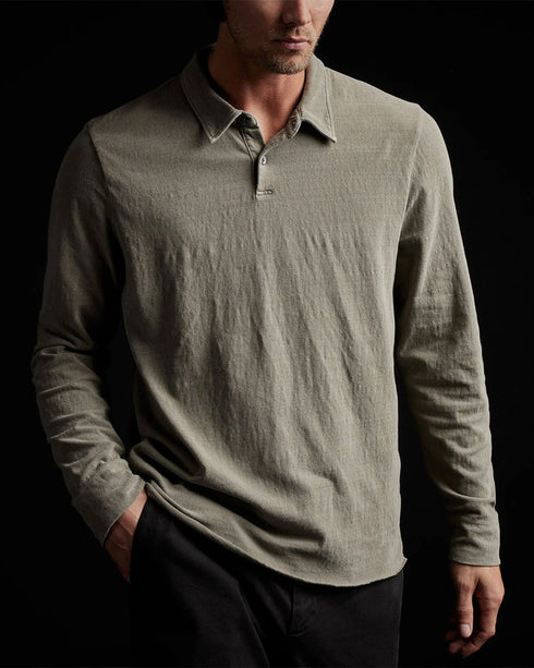 Recycled Brushed Jersey L/S Polo