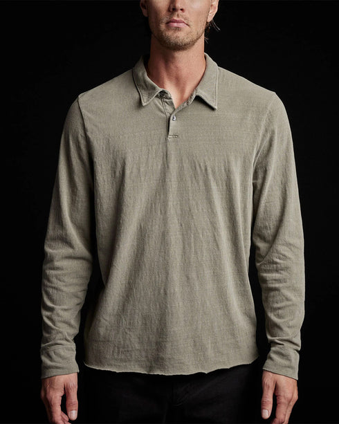Recycled Brushed Jersey L/S Polo