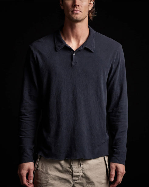 Recycled Brushed Jersey L/S Polo