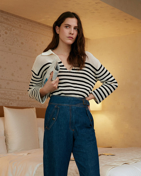 Angelique Striped Polo