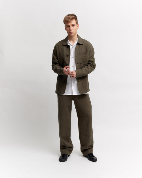Wide Leg Linen Chino