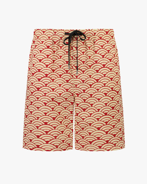 Drawstring Short - Red Wave