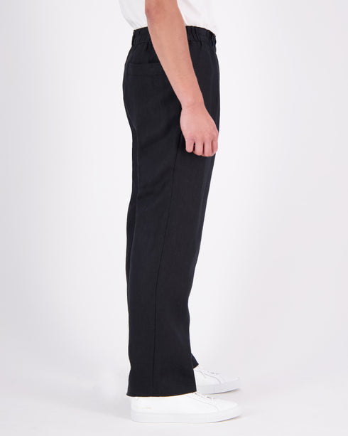 Pleated Elasticated Linen Trouser