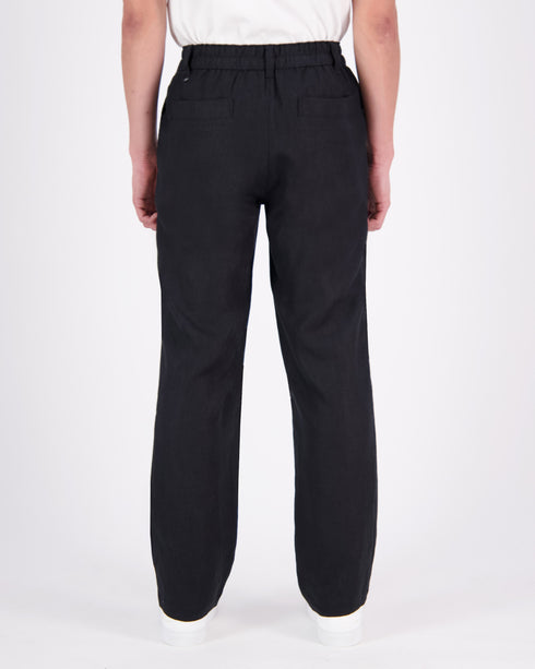 Pleated Elasticated Linen Trouser