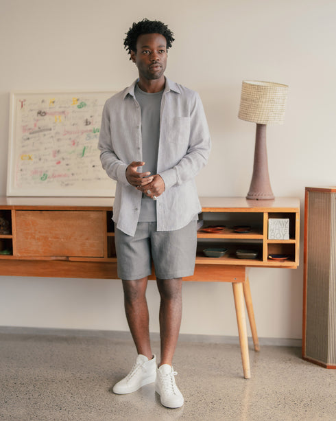 Linen Chambray Arrowhead Shirt